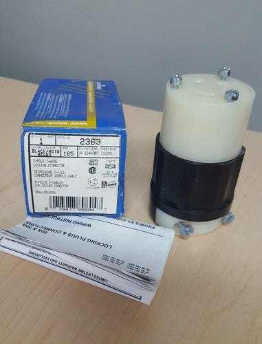 Leviton NEMA L10-20R Locking Connector Plug Twist Lock 20A 125/250V 2363 Boxed0