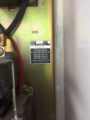 ALLEN BRADLEY 872239 COMBINATION STARTER 550V 10HP 3PH SIZE 1 BREAKER 3A6