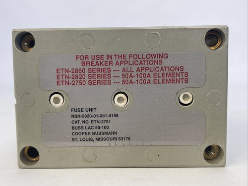 BUSS LAC-50-100 FUSE UNIT0