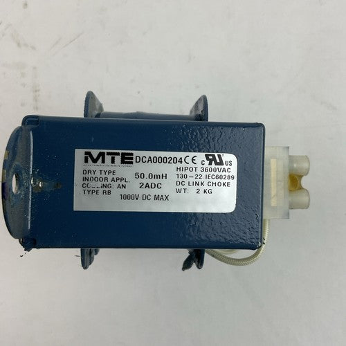 MTE DCA000204 DC LINK CHOKE DRY TYPE 50.0mH 2ADC TYPE RB HIPOT 3600VAC1