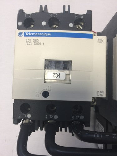 TELEMECANIQUE LC1 D80 REVERSING CONTACTOR LR2 D35 OVERLOAD LR2 D3559 LX1 D6 G71
