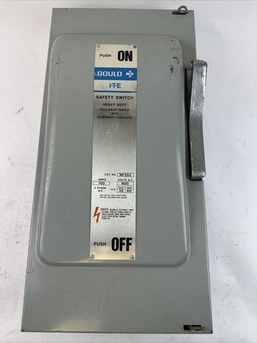 GOULD ITE NF353 VACU-BREAK SWITCH W/CLAMPMATICS CONTACTS 600VAC 100AMP 75HP 3PH0