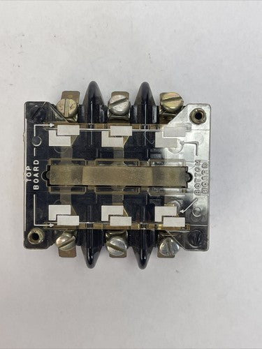 FURNAS 46ZBE30 CONTACT BLOCK 600VAC 10AMP PILOT DUTY 3N.O.3