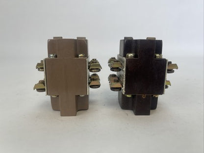 SYLVANIA CLARK PB 600V TYPE H & HO CONTACT BLOCK 2 N.O.-2N.C. CONTACTS(LOT OF 2)2