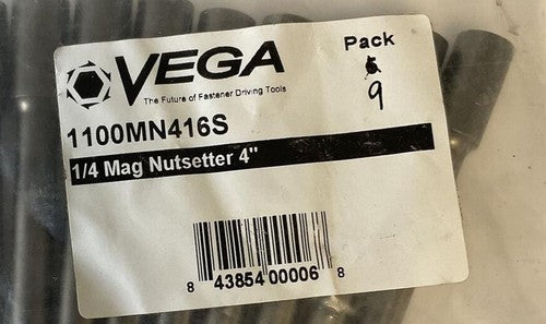 VEGA 1100MN416S 1/4 MAG NUTSETTER 4" ****LOTOF9****4