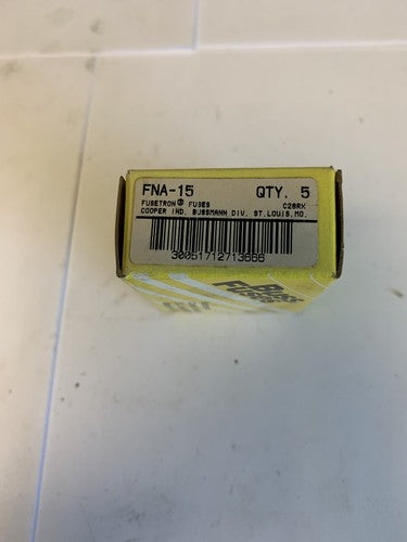 Bussmann Fusetron FNA-15 15A 125V Fuse "Lot of 5"0