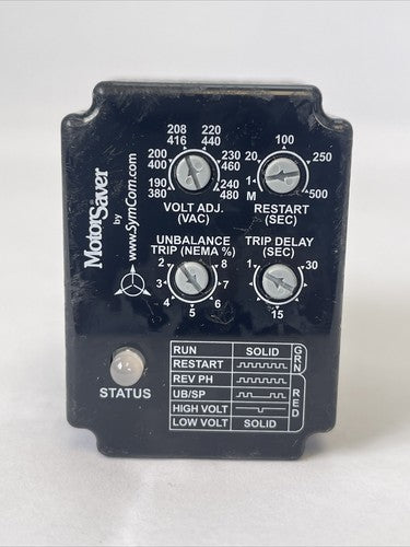 SYMCOM 201A-AU VOLTAGE MONITOR RELAY 190-480VAC 50/60HZ 10A@240VAC 480va@240VAC0
