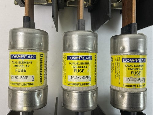 FURNAS D46122-001 DISCONNECT SWITCH 200AMP LPS-RK-150SP 150A 600VAC 300VDC FUSE4