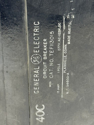 GE **LOT OF 3** - TEF113015 - CIRCUIT BREAKER - 1 POLE/15A/277 VAC6