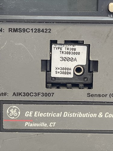 GE AIK30C3F3007 MICRO VERSA TRIP PLUS TRIP UNIT WITH TR30B3000 TRIP 3000A1
