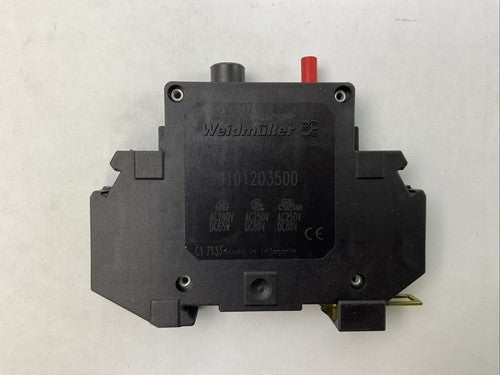 WEIDMULLER 9101203500 CIRCUIT BREAKER 1AMP 250VAC 65VDC DIN RAIL MOUNT1