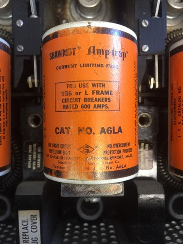 GE TB63F TRI-BREAK CIRCUIT BREAKER 600VAC 200,000AMP 250VDC 100,000AMP A6LA FUSE8