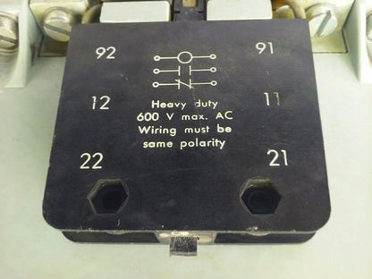 ASEA EG315-1 CONTACTOR, 3PH, 600V,100-200H.P., 270A CONT, SIZE 5,120V COIL,USED 7