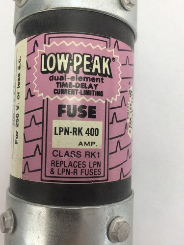 BUSSMAN LPN-RK 400 LOW PEAK DUAL ELEMENT TIME DELAY CURRENT LIMITING (LOT OF 3)1