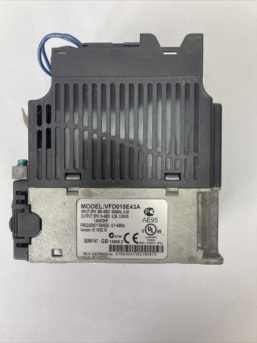 Delta Electronics VFD015E43A AC Motor Drive Inverter 3 Ph 480V POWERFOIL X VFD-E2