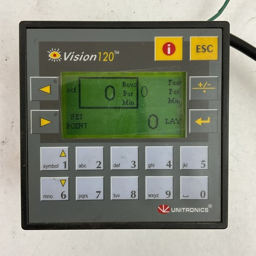 UNITRONICS V120-22-R2C GRAPHIC OPERATOR PANEL PROGRAMABLE CONTROLLER 12/24VDC0