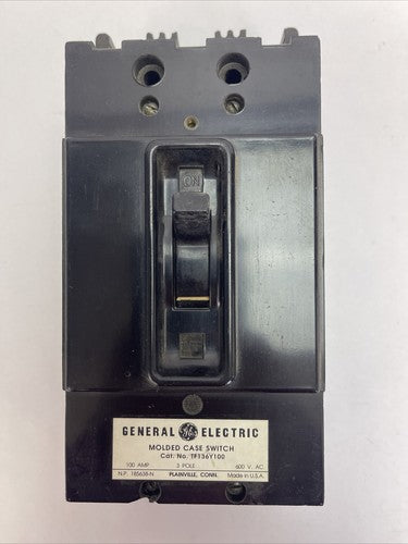 GE TF136Y100 CIRCUIT BREAKER 100AMP 600VAC 3POLE0
