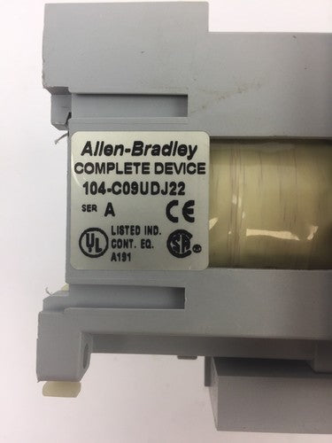 ALLEN BRADLEY 104-C09UDJ22 REVERSING CONTACTOR 2 100-S & 2 100-FSD250 COIL 24VDC1
