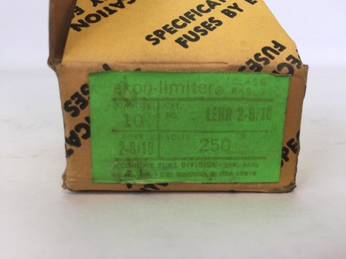 ECONOMY LENR 2-8/10 ECON-LIMITER CLASS RK5 FUSE 250VAC 2-8/10AMP (BOX OF 10)1
