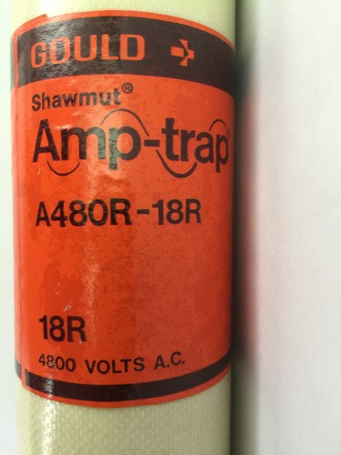 GOULD SHAWMUT AMP-TRAP A480R-18R CURRENT LIMITING FUSE 4800VAC0