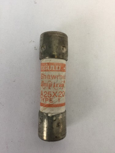 GOULD SHAWMUT AMPTRAP A25X20 FUSE 20AMP 300V TYPE 1 (LOT OF 10)0