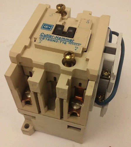 CUTLER HAMMER CE15GN2-T16, SER. B1, CONTACTOR, 1PH, 2P, 37A, 600V, 5HP, 60HZ,NEW4