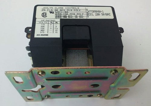 JOSLYN CLARK DP3C253-120 DEFINITE PURPOSE CONTACTOR 3P 25A FLA 30A RES 120V COIL2