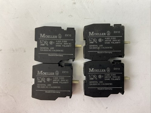 MOELLER EK10 CONTACT BLOCK (LOT OF 4)0