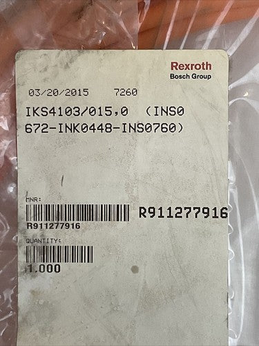 REXROTH R911277916 CABLE IKS4103/15,0 (INS0672-INK0448-INS0760) BOSCH GROUP1