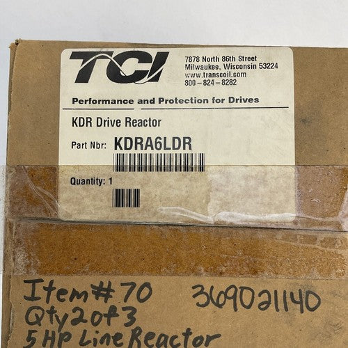 TCI KDRA6LDR KDR DRIVE REACTOR1