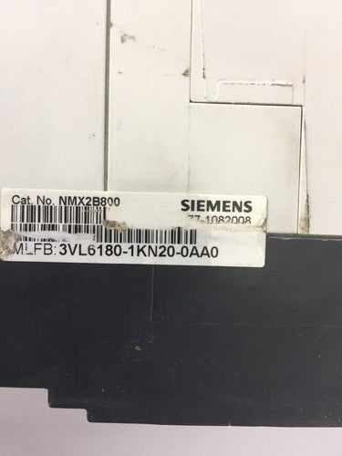 SIEMENS NMX2B800 CIRCUIT BREAKER 800A 250VDC 600VAC FRAME-MG 3250-6500A TRIP11