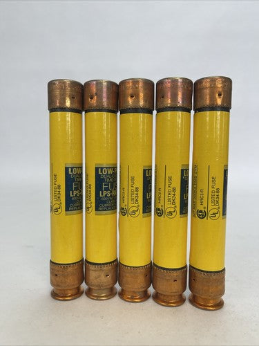 COOPER BUSSMANN LPS-RK-6 1/4 LOW-PEAK DUAL ELEMENT FUSE 600VAC 6-1/4A (LOT OF 5)4