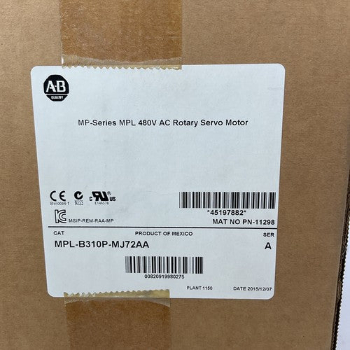 ALLEN BRADLEY MPL-B310P-SJ72AA SER A 480VAC ROTARY SERVO MOTOR0