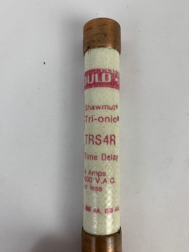 Gould Shawmut Tri-Onic TRS4R 4A 600V Fuse "Lot of 5"1