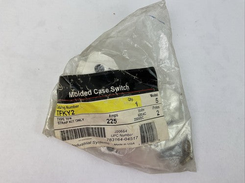 GE TFKY2 MODEL 5 2POLE 225AMP 600VAC 250VDC TYPE TFK STRAP KIT ONLY0
