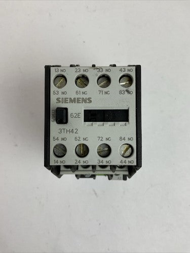 SIEMENS 3TH4262-0A CONTACTOR 16A 6S+2O/6NO+2NC COIL 24V0