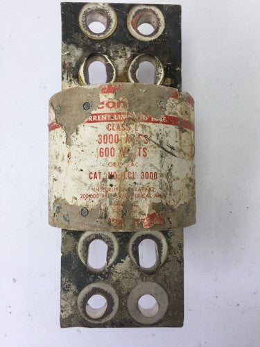 ECONOLIM LCL3000 CURRENT LIMITING FUSE CLASS L 600 VAC 3000 AMPS0