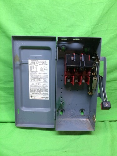 SQUARE D 30 AMP SAFETY SWITCH NON FUSED HU361 TYPE 11