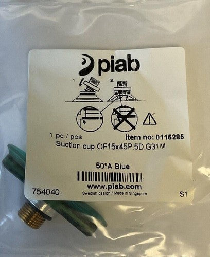 PIAB SUCTION CUP OF15x45P.5D.G31M ***LOTOF4***2