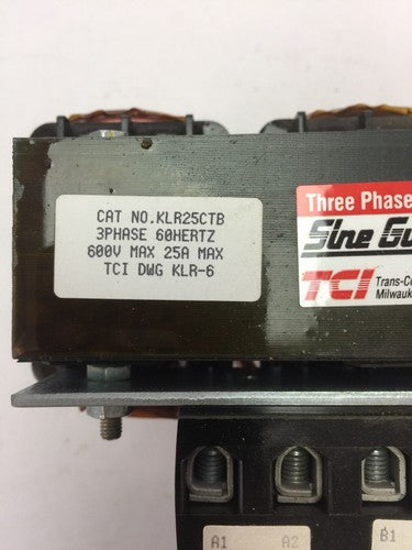 TCI KLR25CTB 3 PHASE LINE REACTOR SLINE GUARD 600V 60HZ 25A 1