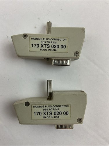 SCHNEIDER 170 XTS 020 00 MODBUS PLUS CONNECTOR DB9 TO RJ45 (LOT OF 2)0
