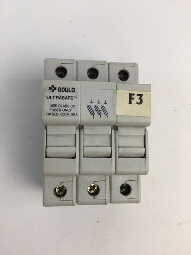 Gould Shawmut Ultrasafe USCC3 600V 30A Class CC Fuse Holder0