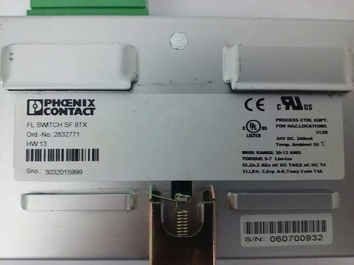 PHOENIX CONTACT FL SWITCH SF 8TX  24VDC.240mA, 8 PORT ETHERNET SWITCH2