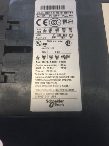 TELEMECANIQUE LC1 D80 REVERSING CONTACTOR LR2 D35 OVERLOAD LR2 D3559 LX1 D6 G75