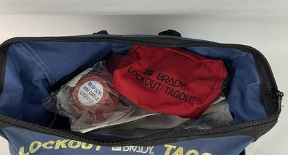 BRADY LOCK OUT TAG OUT KIT  PICTURES SHOW INCLUDED ITEMS. SEE DESC. FOR PART#'S11
