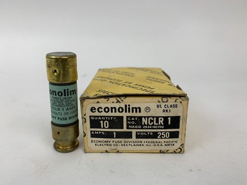 Economy Fuse Econolim NCLR 1 1A 250V Fuse "Lot of 10"0