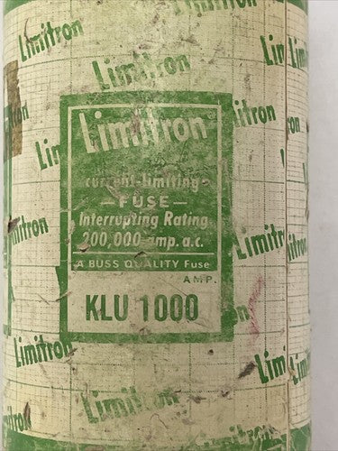 BUSS LIMITRON KLU1000 FUSE 1000AMP 600VAC CLASS L1