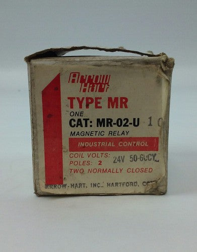 ARROW HART MR-02-U MAGNETIC RELAY 2 POLE 24V 50-60CY 0