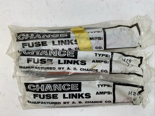 A.B. CHANCE FUSE LINK 75AMP (LOT OF 3)0