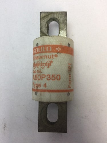 GOULD SHAWMUT AMPTRAP A50P350 FUSE 350 AMP 500VAC TYPE 4 FORM 1010